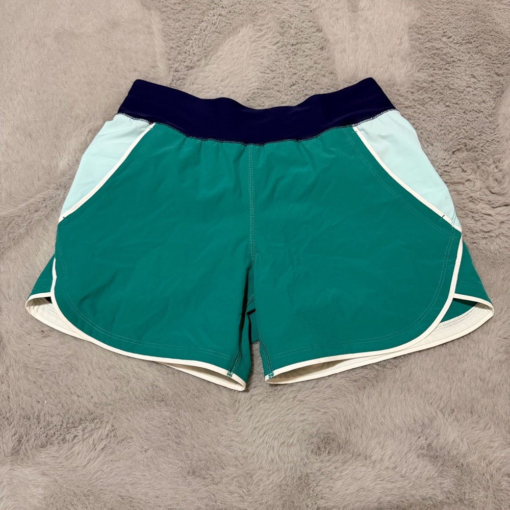 Lands' End SunShade UPF 50 5" Swim Board Shorts with Panty Size 4 Green Pockets - Picture 12 of 12